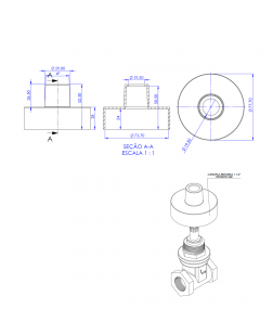 248 - CANOPLA 1.1/2'' ABS CROMADA LINHA LUXO