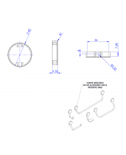 2462 - TAMPA REDONDA KIT DE ACESSÓRIO DECA