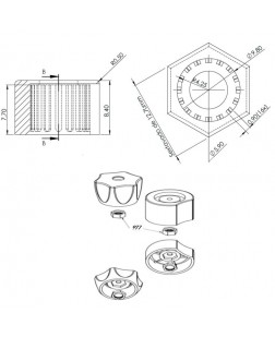 977 - BUCHA POLIACETAL ESTRIADA DOCOL