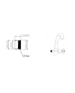 2886 - CANOPLA M18 VAZADA 10 MM