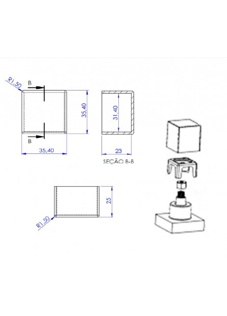 583 - VOLANTE CUBO SLIM C-87 100 OU