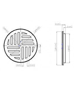 4500 - GRELHA 100MM BRANCA